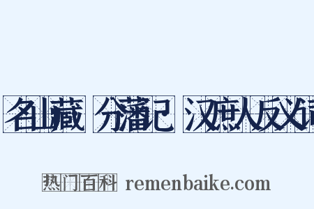 名山藏·分藩记·汉庶人反义词是什么意思的图片